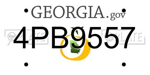 4PB9557 Georgia License Plate