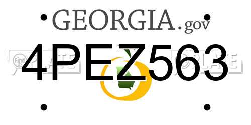 4PEZ563 Georgia License Plate
