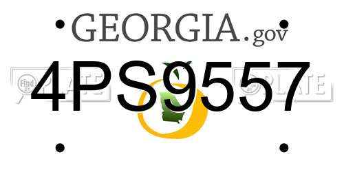 4PS9557 Georgia License Plate