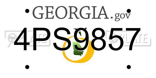 4PS9857 Georgia License Plate