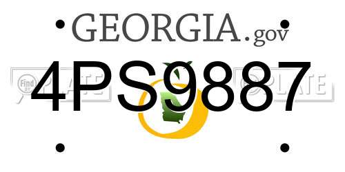 4PS9887 Georgia License Plate