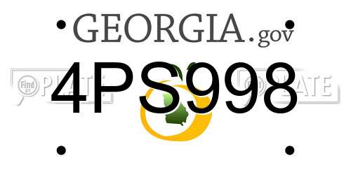 4PS998 Georgia License Plate
