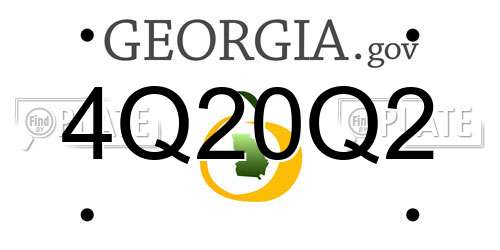 4Q20Q2 Georgia License Plate