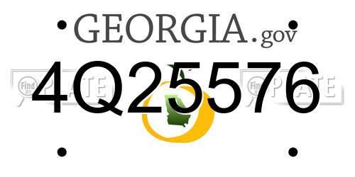 4Q25576 Georgia License Plate