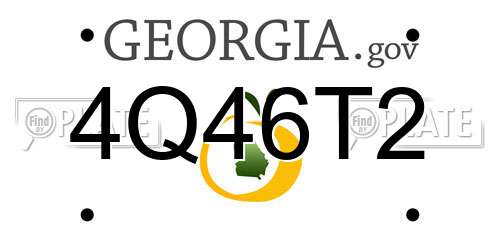 4Q46T2 Georgia License Plate