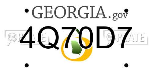 4Q70D7 Georgia License Plate