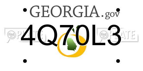 4Q70L3 Georgia License Plate