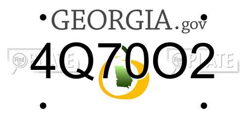 4Q70O2 Georgia License Plate