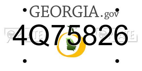 4Q75826 Georgia License Plate