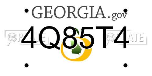 4Q85T4 Georgia License Plate