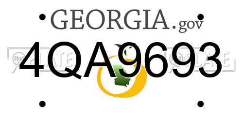 4QA9693 Georgia License Plate