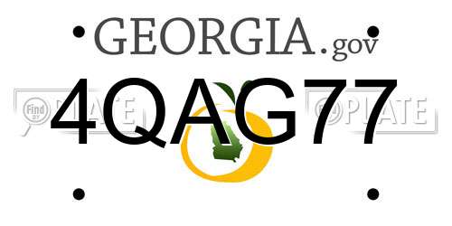 4QAG77 Georgia License Plate
