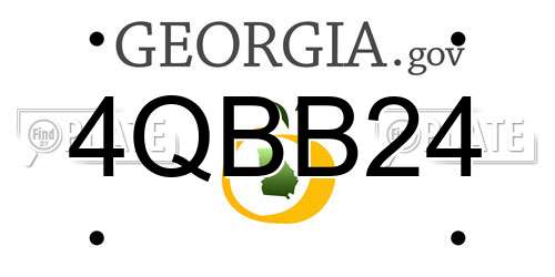 4QBB24 Georgia License Plate