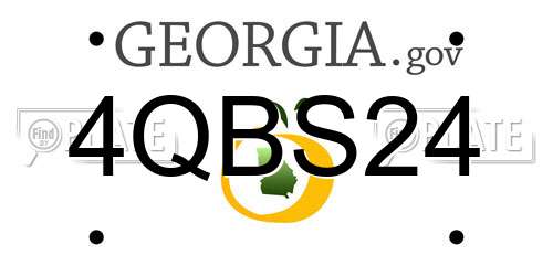 4QBS24 Georgia License Plate