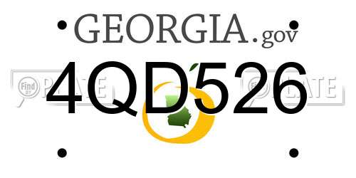 4QD526 Georgia License Plate