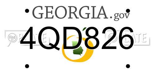 4QD826 Georgia License Plate