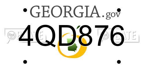 4QD876 Georgia License Plate