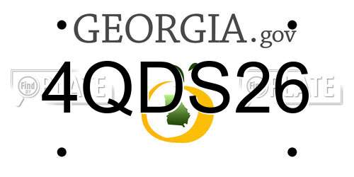 4QDS26 Georgia License Plate