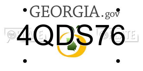 4QDS76 Georgia License Plate