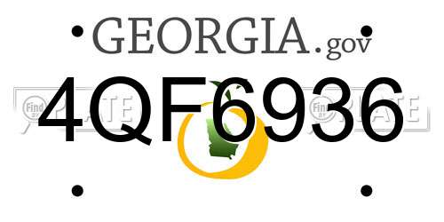 4QF6936 Georgia License Plate