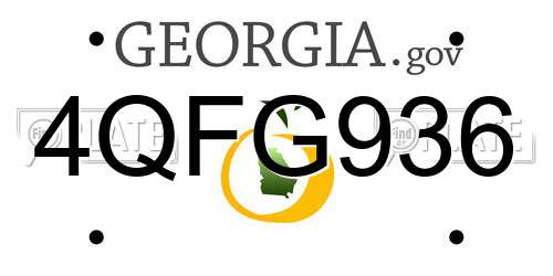 4QFG936 Georgia License Plate