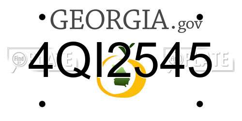 4QI2545 Georgia License Plate