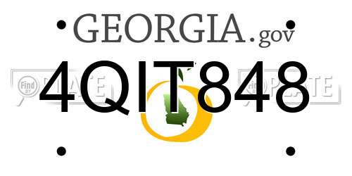 4QIT848 Georgia License Plate