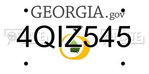 4QIZ545 Georgia License Plate