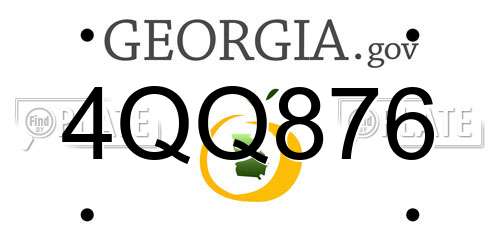 4QQ876 Georgia License Plate