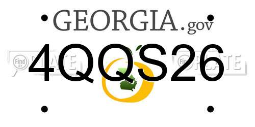 4QQS26 Georgia License Plate