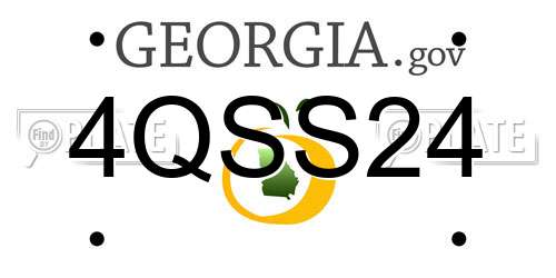 4QSS24 Georgia License Plate