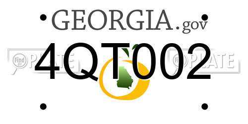 4QT002 Georgia License Plate