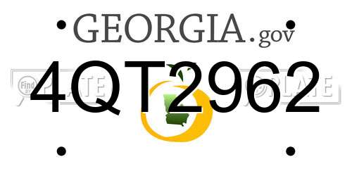 4QT2962 Georgia License Plate