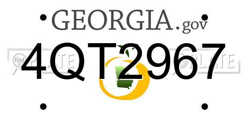 4QT2967 Georgia License Plate
