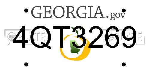 4QT3269 Georgia License Plate