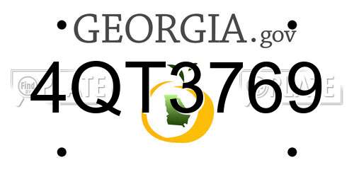 4QT3769 Georgia License Plate