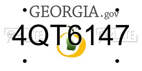 4QT6147 Georgia License Plate