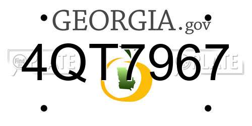 4QT7967 Georgia License Plate