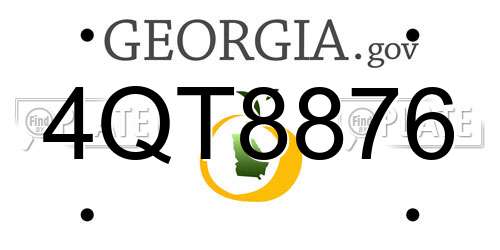 4QT8876 Georgia License Plate