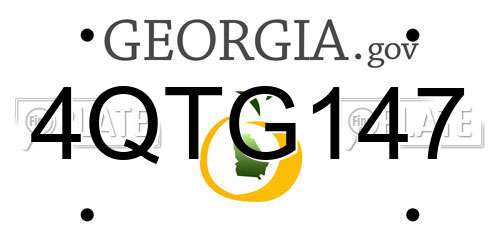 4QTG147 Georgia License Plate