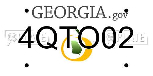 4QTO02 Georgia License Plate