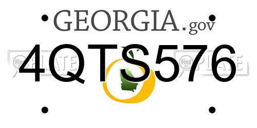 4QTS576 Georgia License Plate