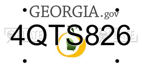 4QTS826 Georgia License Plate