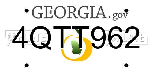 4QTT962 Georgia License Plate