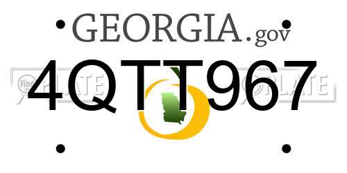 4QTT967 Georgia License Plate