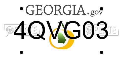 4QVG03 Georgia License Plate