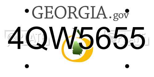 4QW5655 Georgia License Plate