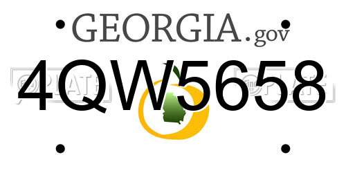 4QW5658 Georgia License Plate