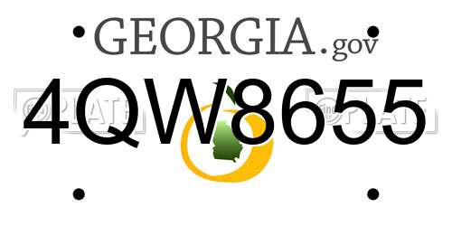 4QW8655 Georgia License Plate