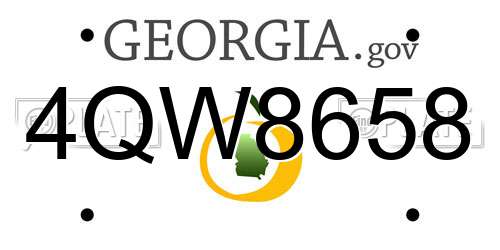 4QW8658 Georgia License Plate